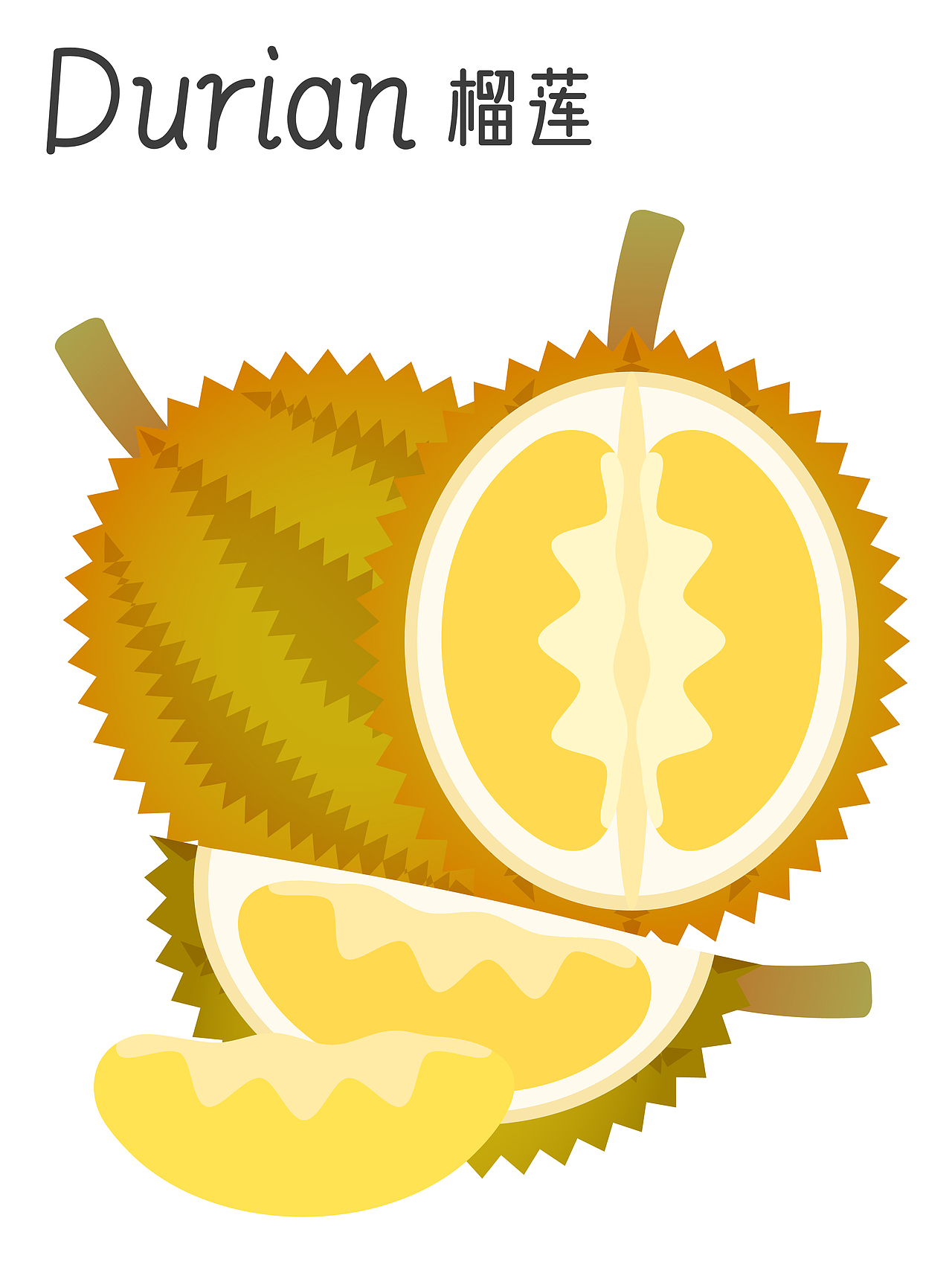 吃个水果 | 矢量扁平风渐变水果图集（图ZMzU1MjQ5NTEy） - 商业插画 - 站酷设计师江小怪原创素材 - 站酷ZCOOL