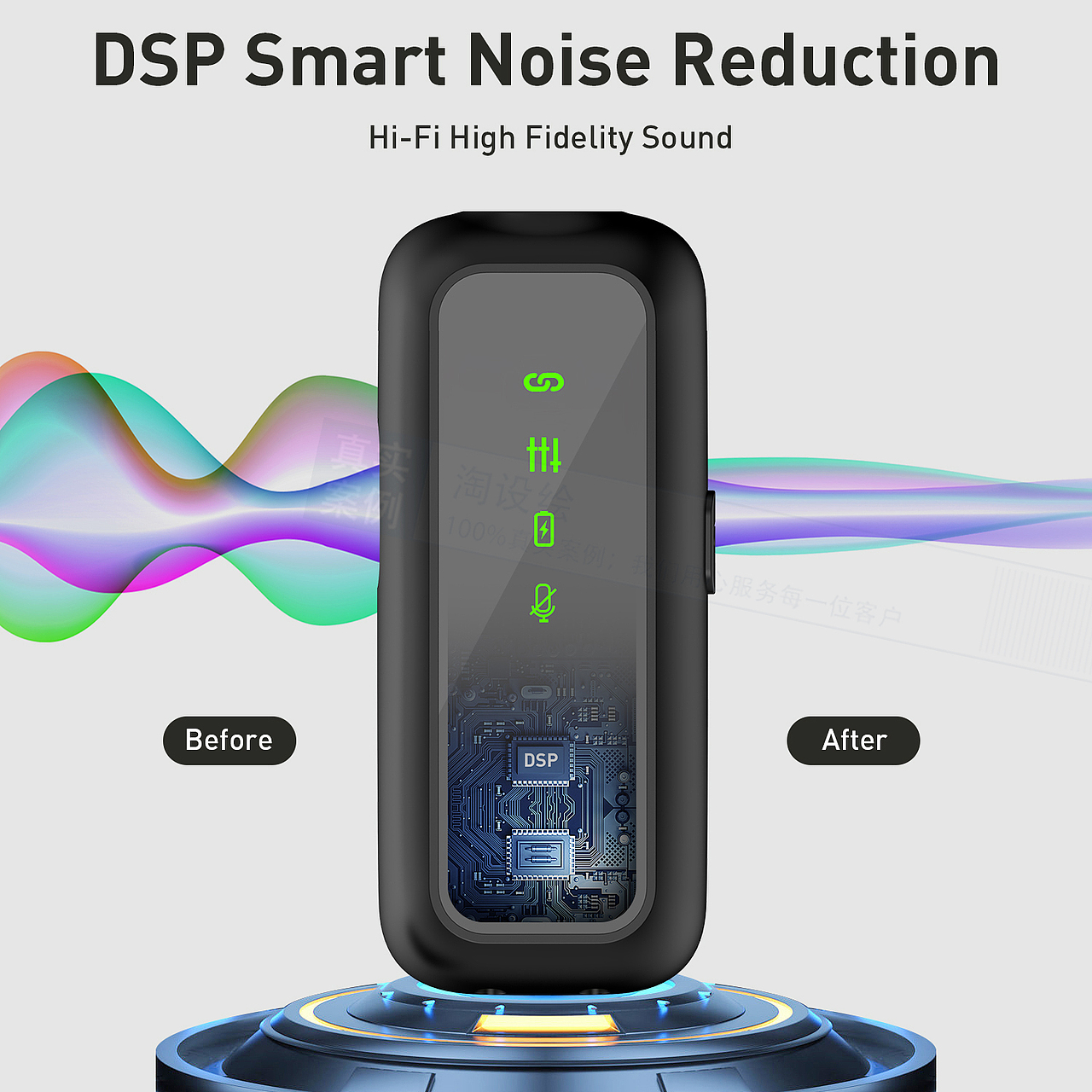 亚马逊无线领夹麦克风产品图片建模渲染主图A+美工设计