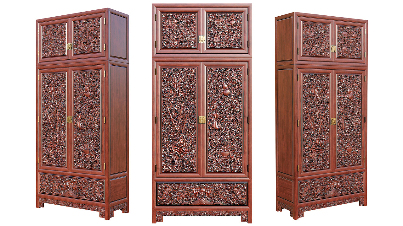 №348金丝楠衣柜建模渲染教程（图ZMzQxNDEzNTE2） - 生活用品 - 站酷设计师古色谷香原创素材 - 站酷ZCOOL