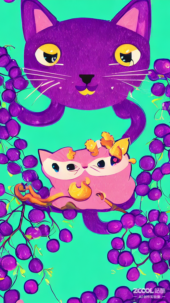 明亮插画之主人和猫咪们