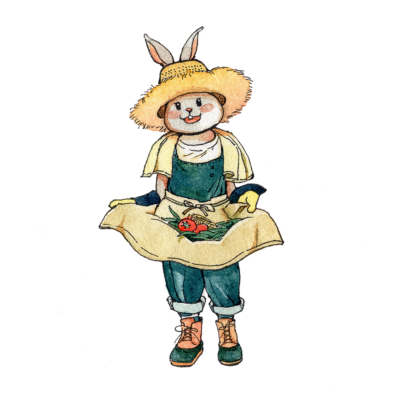 水彩插画 | 兔子的日常（图ZMzEzOTY1NDk2） - 创作习作 - 站酷设计师山文子原创素材 - 站酷ZCOOL