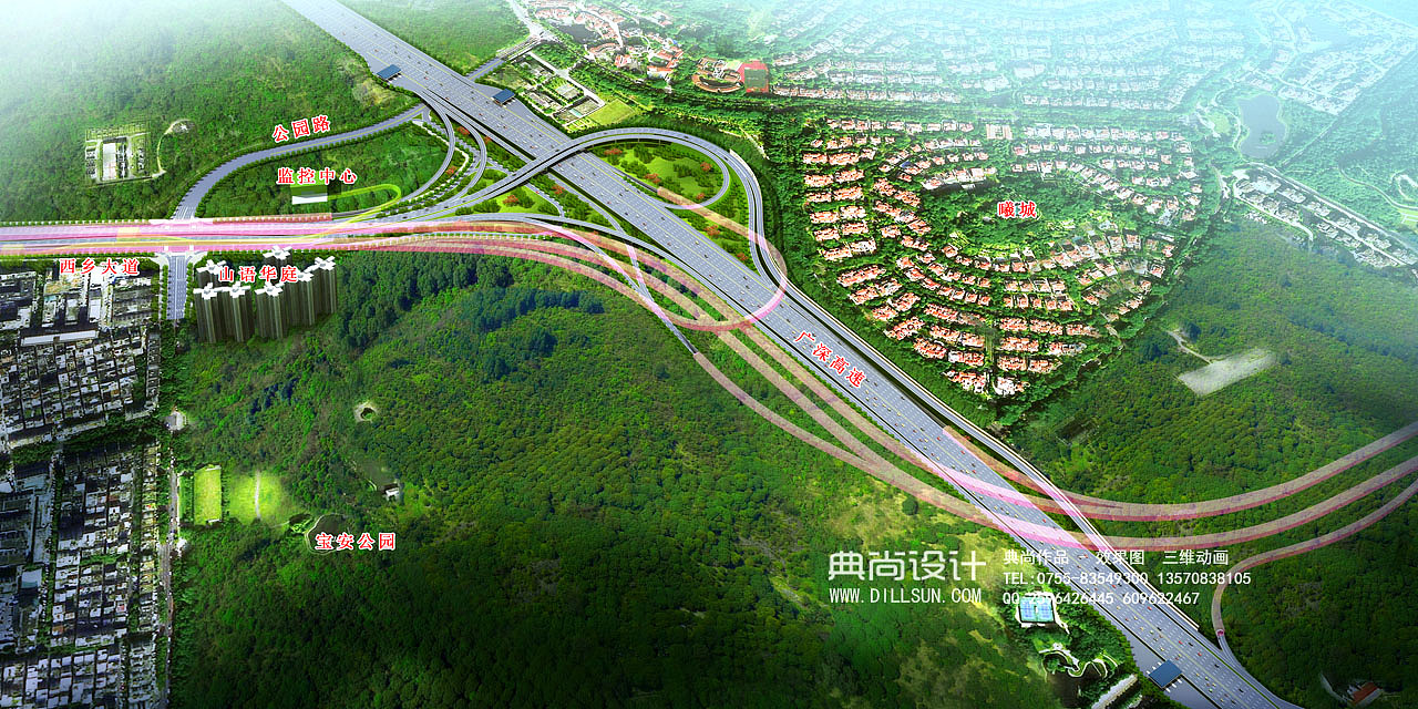 立交效果图1立交++-2 互通立交设计