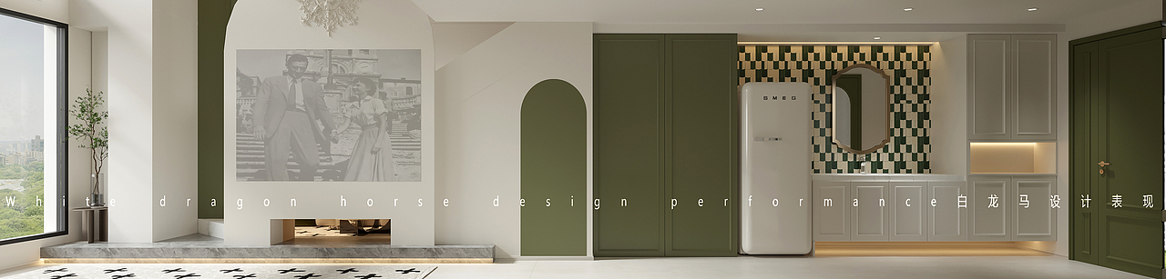 法式loft——白龙马效果图（图ZMzQwNTIxNjEy） - 家装设计 - 站酷设计师效果图玲玲原创素材 - 站酷ZCOOL