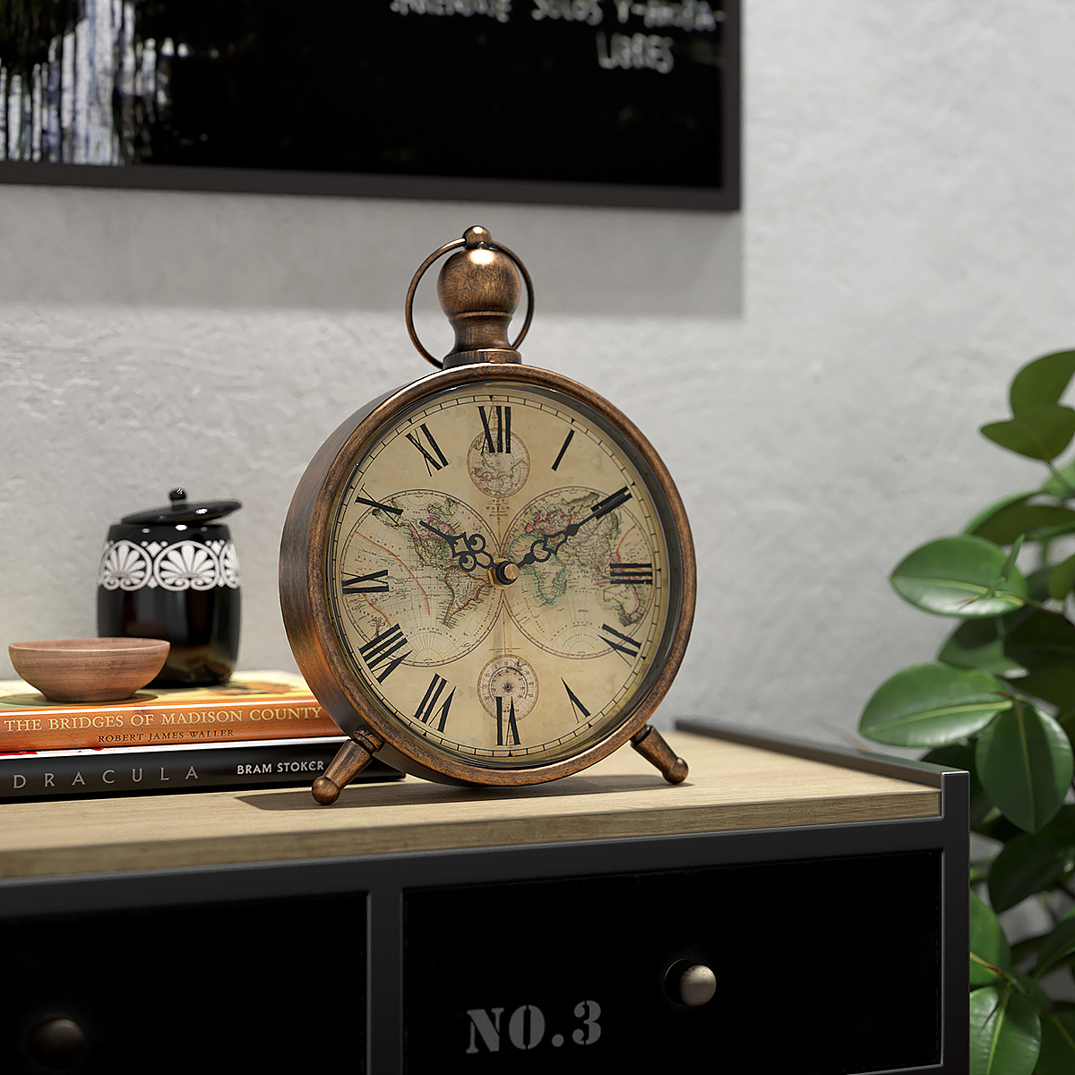 创意金属小钟,钟表,座钟三维渲染效果图