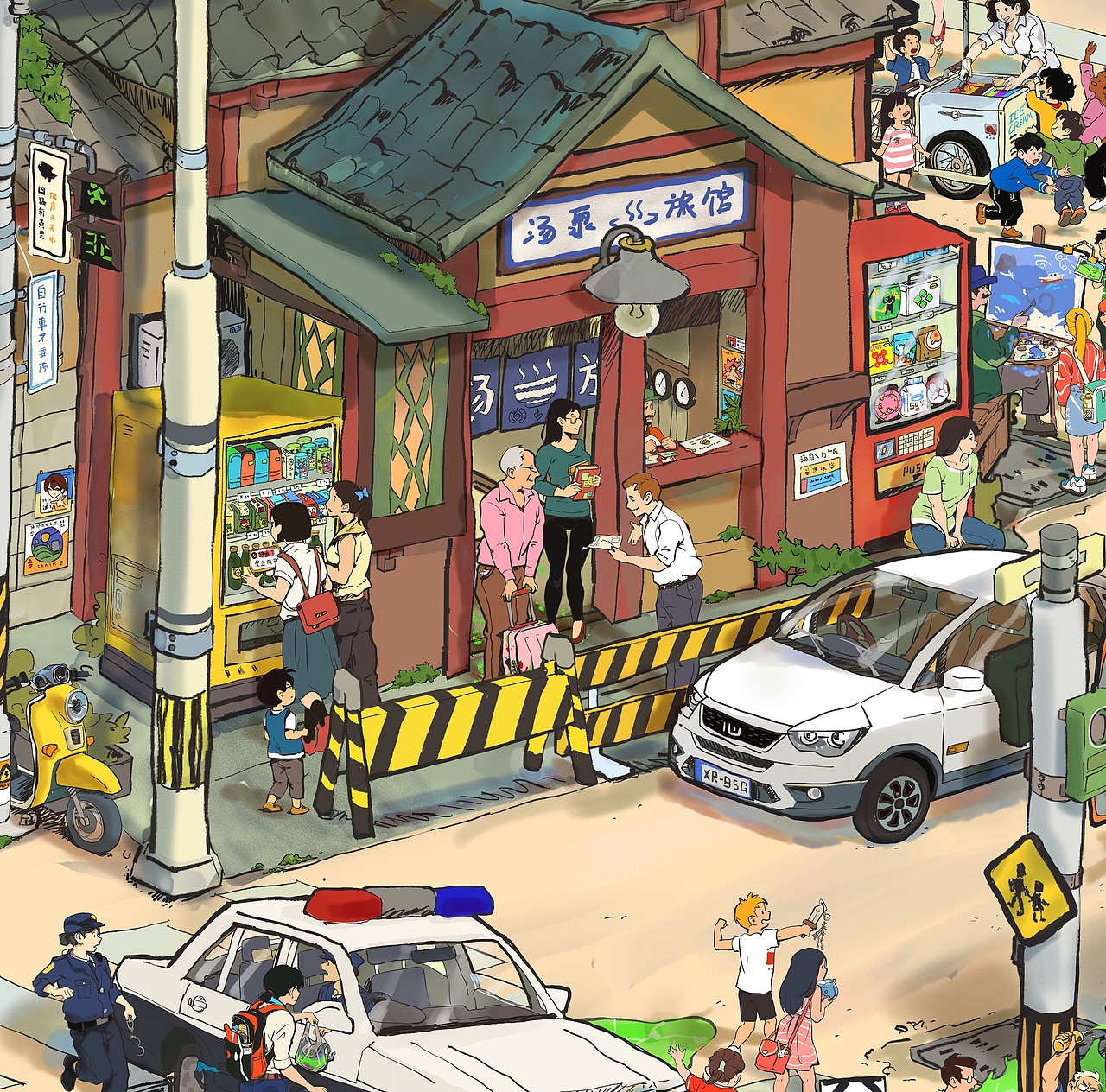 核污染水小镇（图ZMzU2MzExMjI4） - 绘本 - 站酷设计师烤鸭大师NIDOKI原创素材 - 站酷ZCOOL