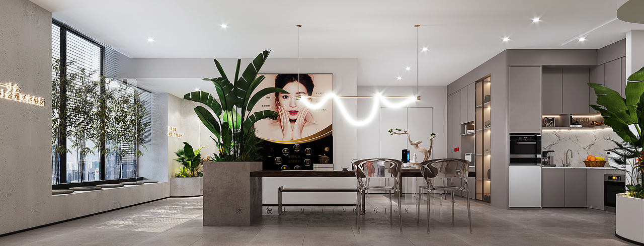 千和悦美面部形象设计|美容店设计|太原设计师段沐林