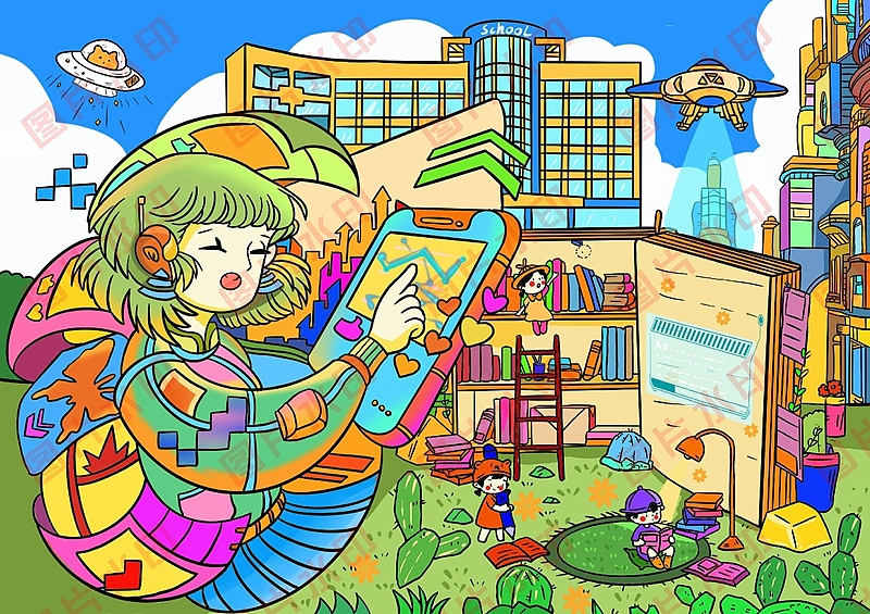 学生电脑绘画绘图作品信息素养活动作品制作设计2411