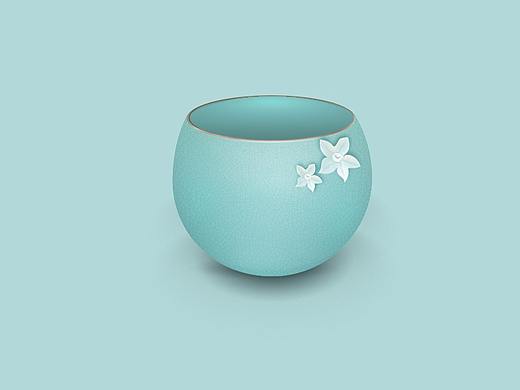 青花瓷写实图标