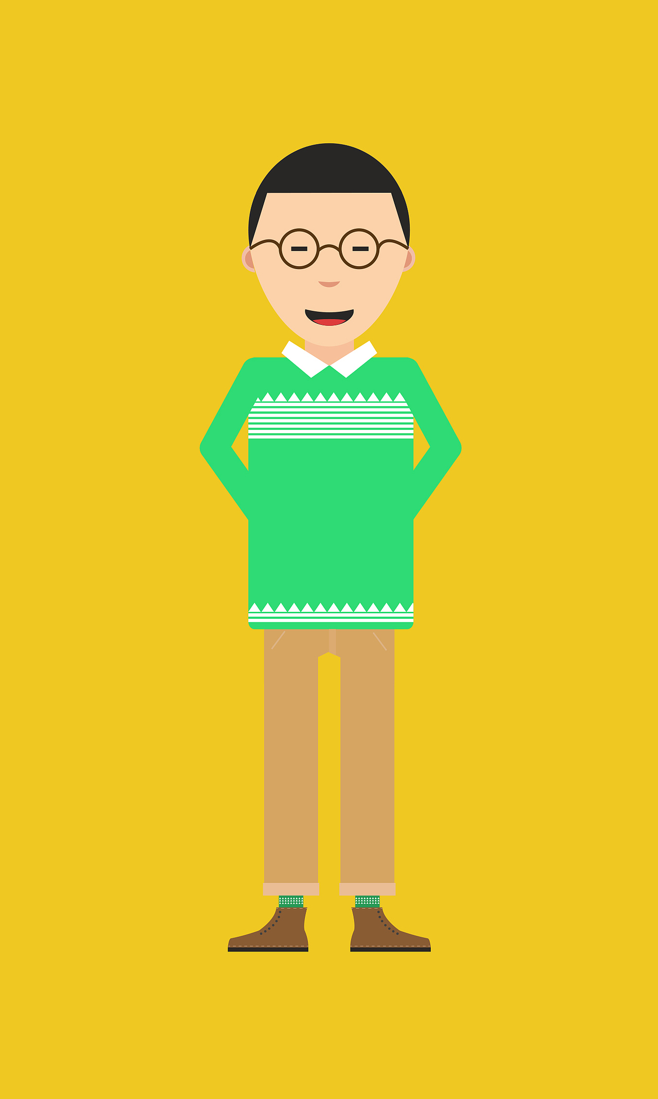 扁平青年人物（图ZMjQ0MjMwNTY=） - 创作习作 - 站酷设计师小崛起原创素材 - 站酷ZCOOL