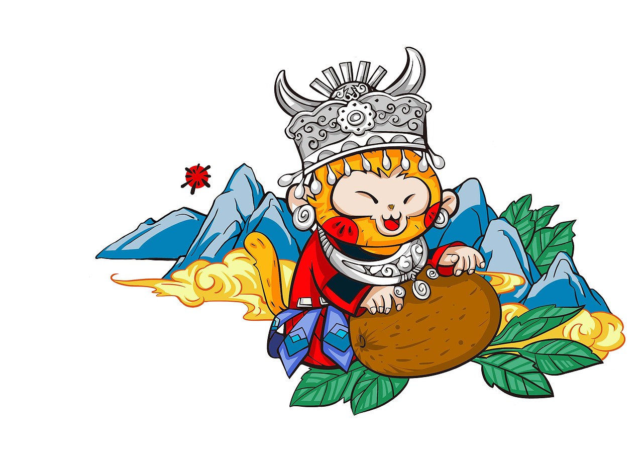 毛毛出山（猴子 · 贵州水城红星猕猴桃）（图ZMjg1NDU2MjQw） - 创作习作 - 站酷设计师咸蛋条条原创素材 - 站酷ZCOOL