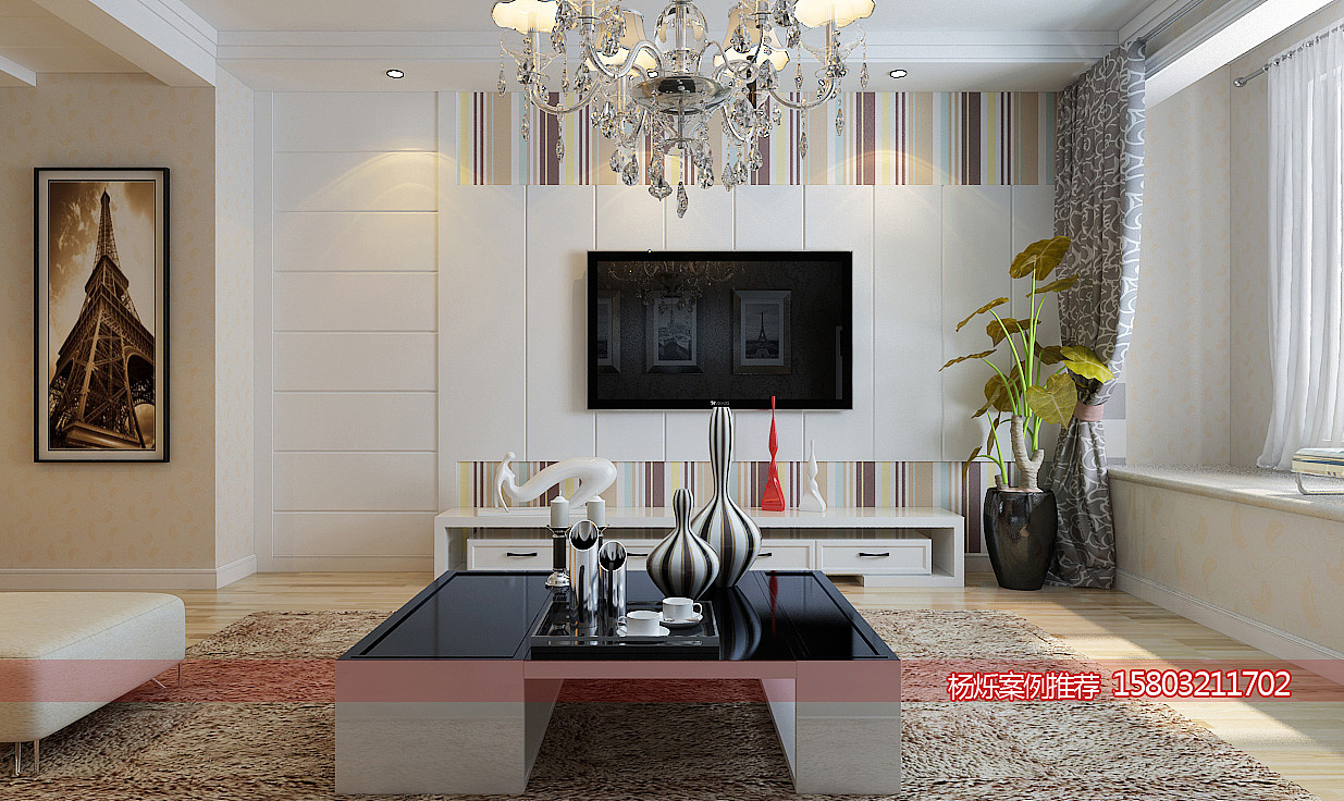 【石家庄卓升尚郡】卓升尚郡133平三室两厅现代简约装修效果图