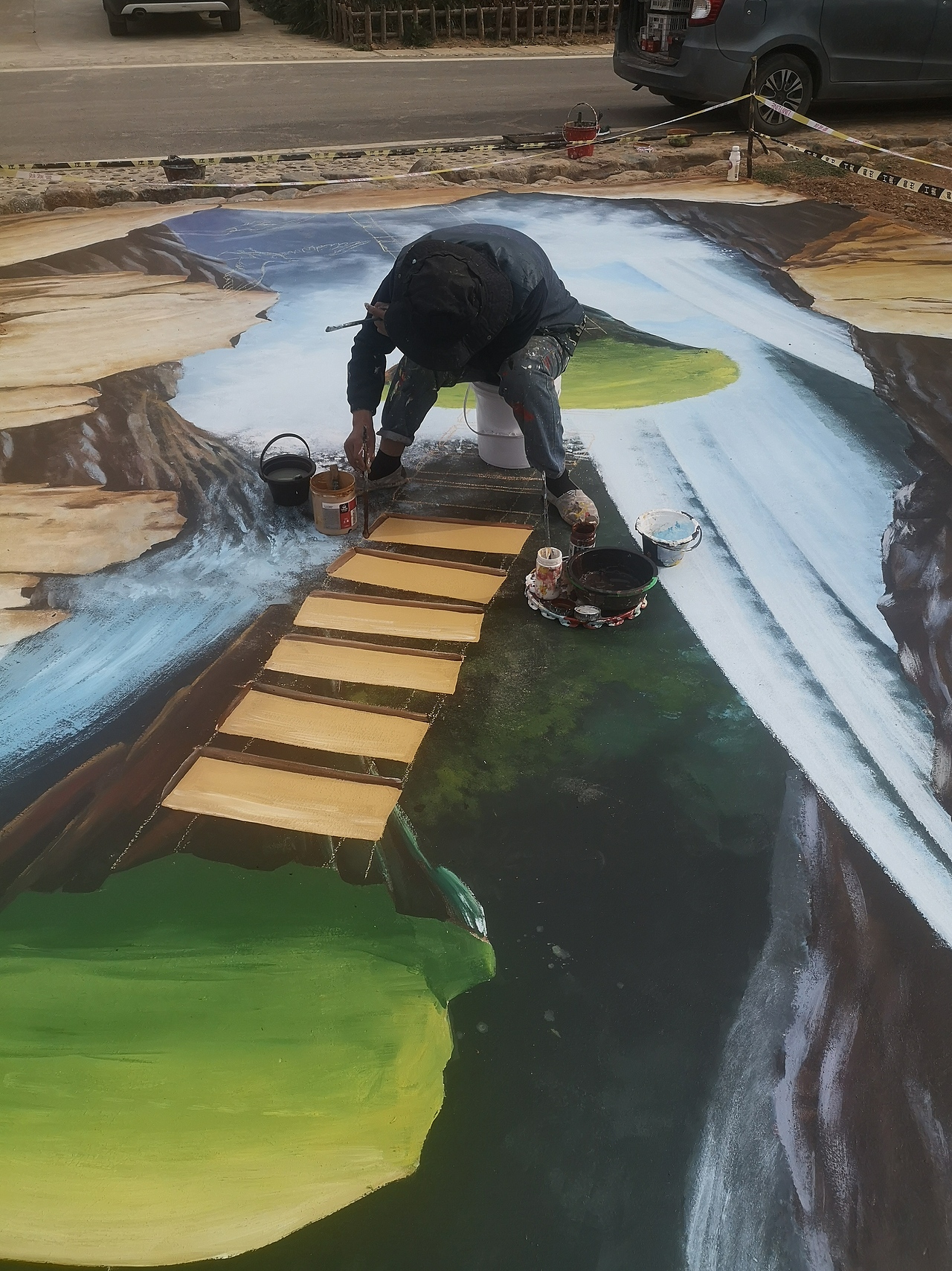 景区3d地画景区3d立体彩绘景区彩绘