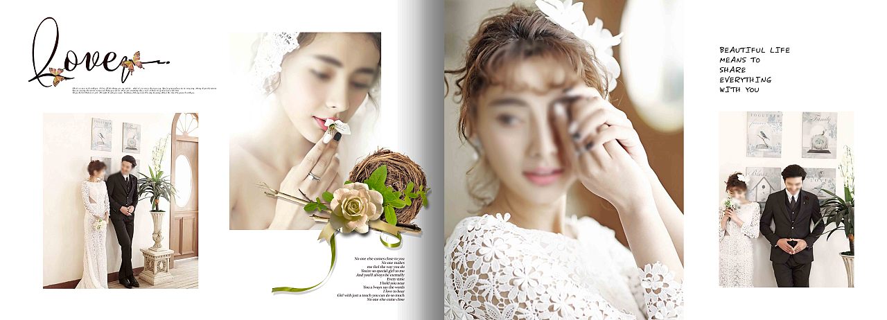 婚纱照相册 写真相册 摄影相册 相册模板 婚纱相册模板 韩式婚纱照排版 婚纱照排版 排版 版式设计