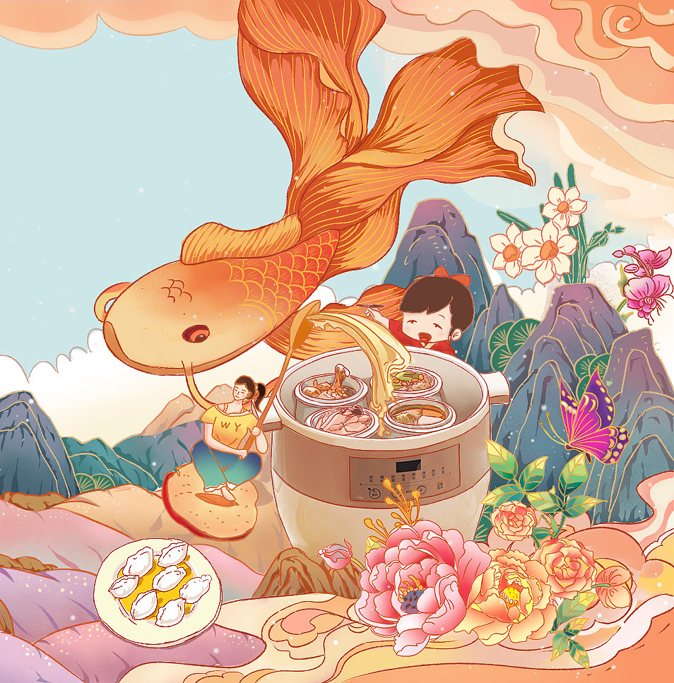 小家电海报（图ZMTk1OTczNjM2） - 商业插画 - 站酷设计师无悠zwy原创素材 - 站酷ZCOOL