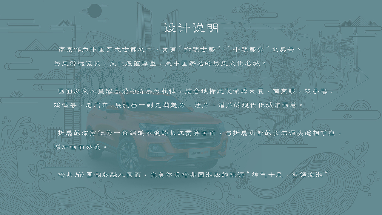 国潮南京——哈弗H6国潮版创意海报设计