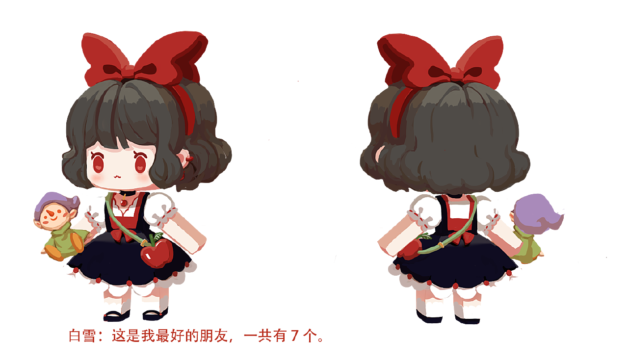 迷你世界 白雪公主皮肤插画加载页