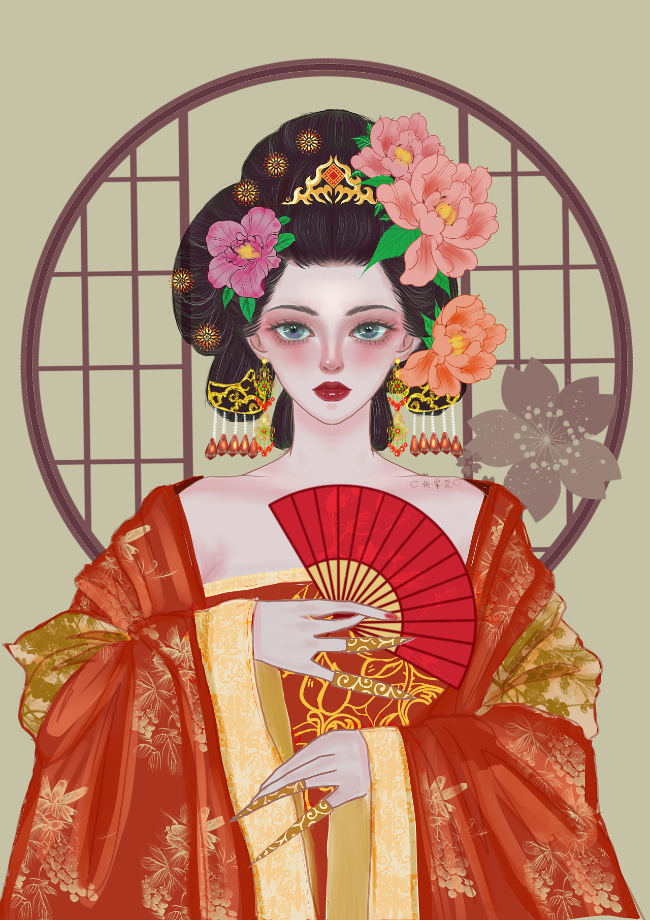 云想衣裳花想容|插画|艺术插画|桃子霏霖 - 原创作品 - 站酷 (zcool)