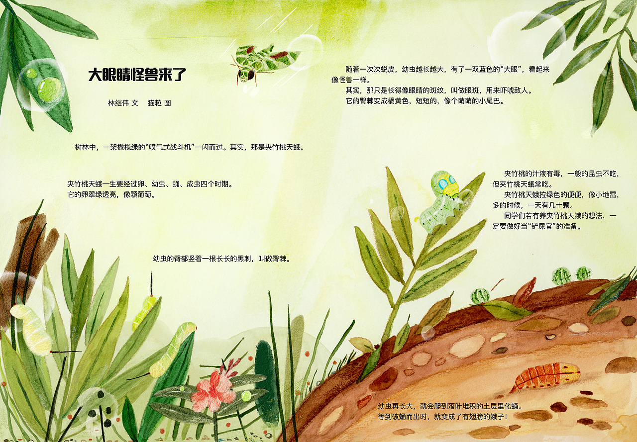 大眼睛怪兽 —— 小学生导刊 内文图