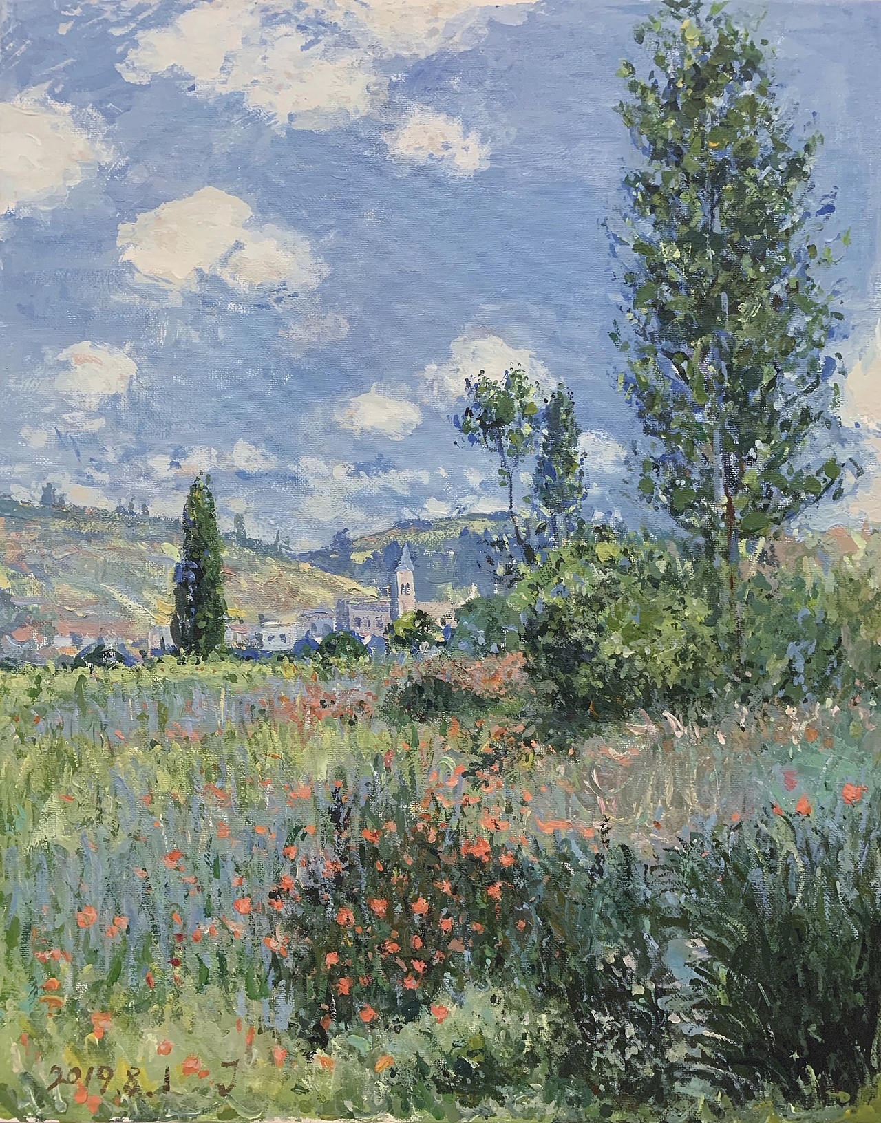 【莫奈作品临摹】水粉画