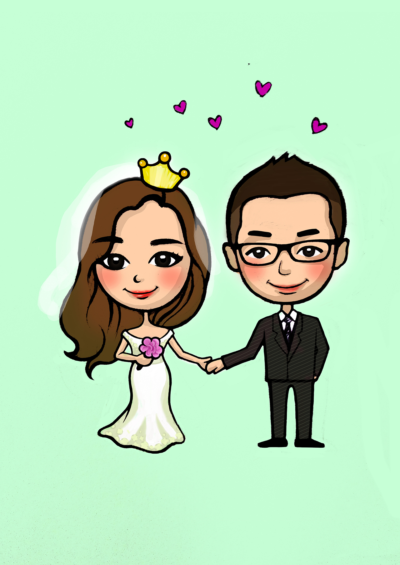 情侣卡通形象设计