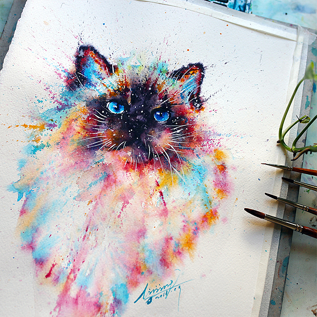 水彩下的貓青年（圖ZMTM3NzIxMzA4） - 商業(yè)插畫 - 站酷設(shè)計師lvireland原創(chuàng)素材 - 站酷ZCOOL