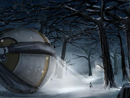 雪地回归气氛图