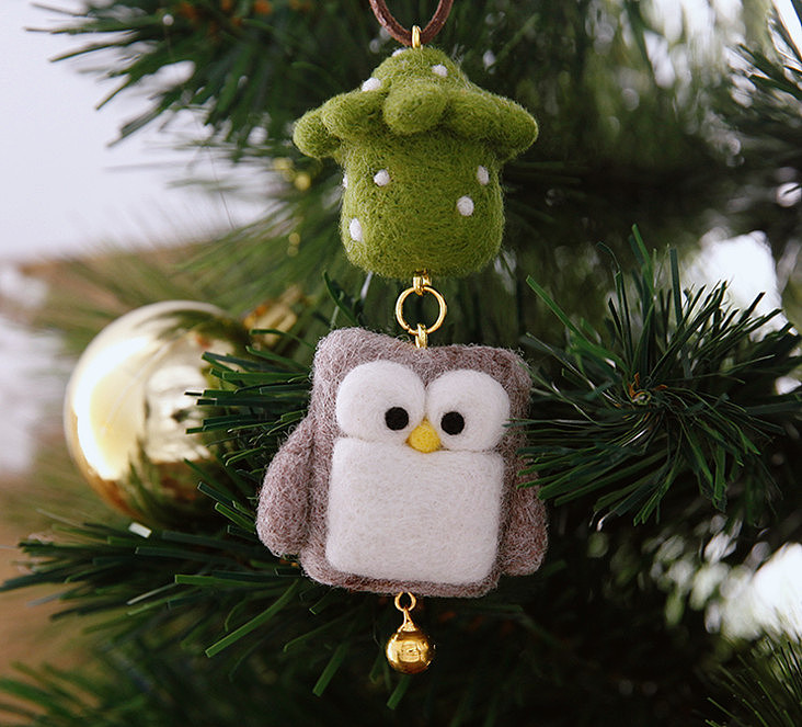 猫头鹰圣诞树羊毛毡 =3=