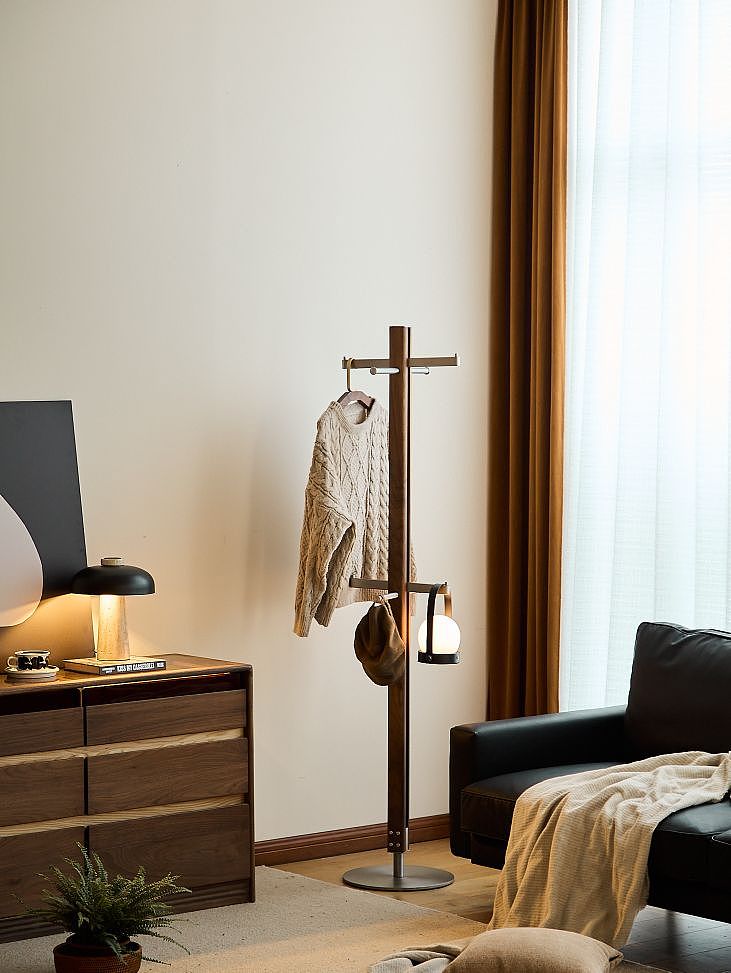 家具拍摄案例ℓ睦木家具-黑胡桃木衣帽架