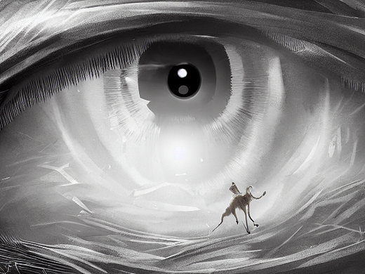 #AI创作实验室#上帝之眼、裂开的噩梦、奔跑的狗