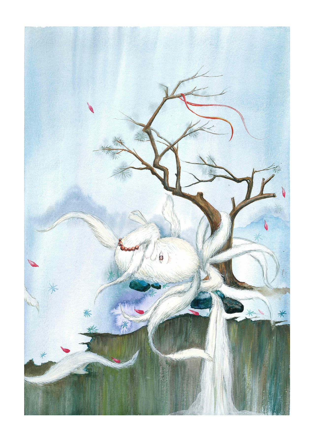 《山海经》插画设计（水彩）（图ZMTUyNTg2NzMy） - 创作习作 - 站酷设计师宁兮原创素材 - 站酷ZCOOL