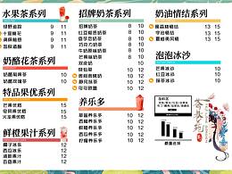 奶茶菜单