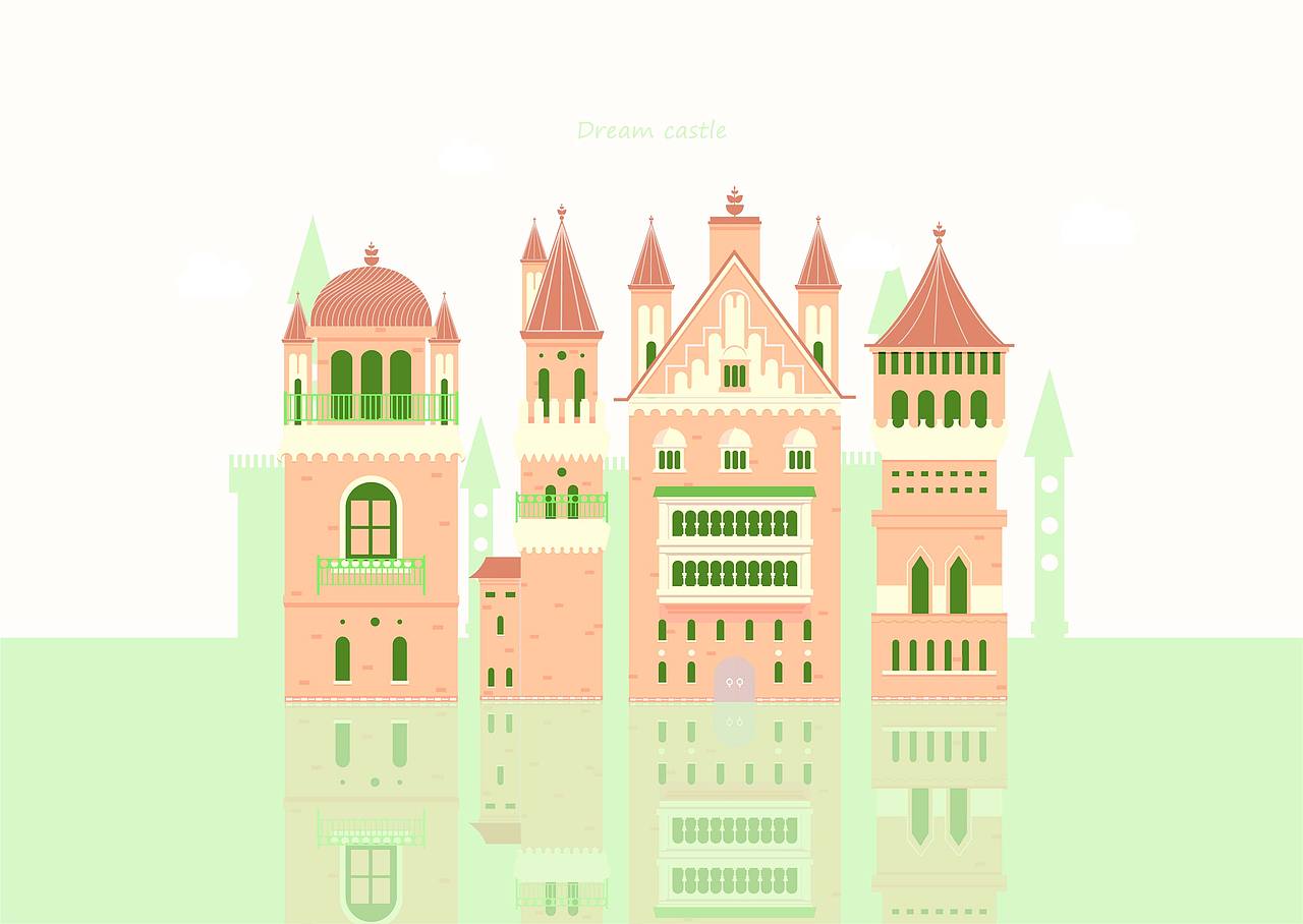 AI-插画：换色小技巧（梦幻城堡）（图ZODg1NjE0NTY=） - 创作习作 - 站酷设计师爱吃闲鱼的猫原创素材 - 站酷ZCOOL