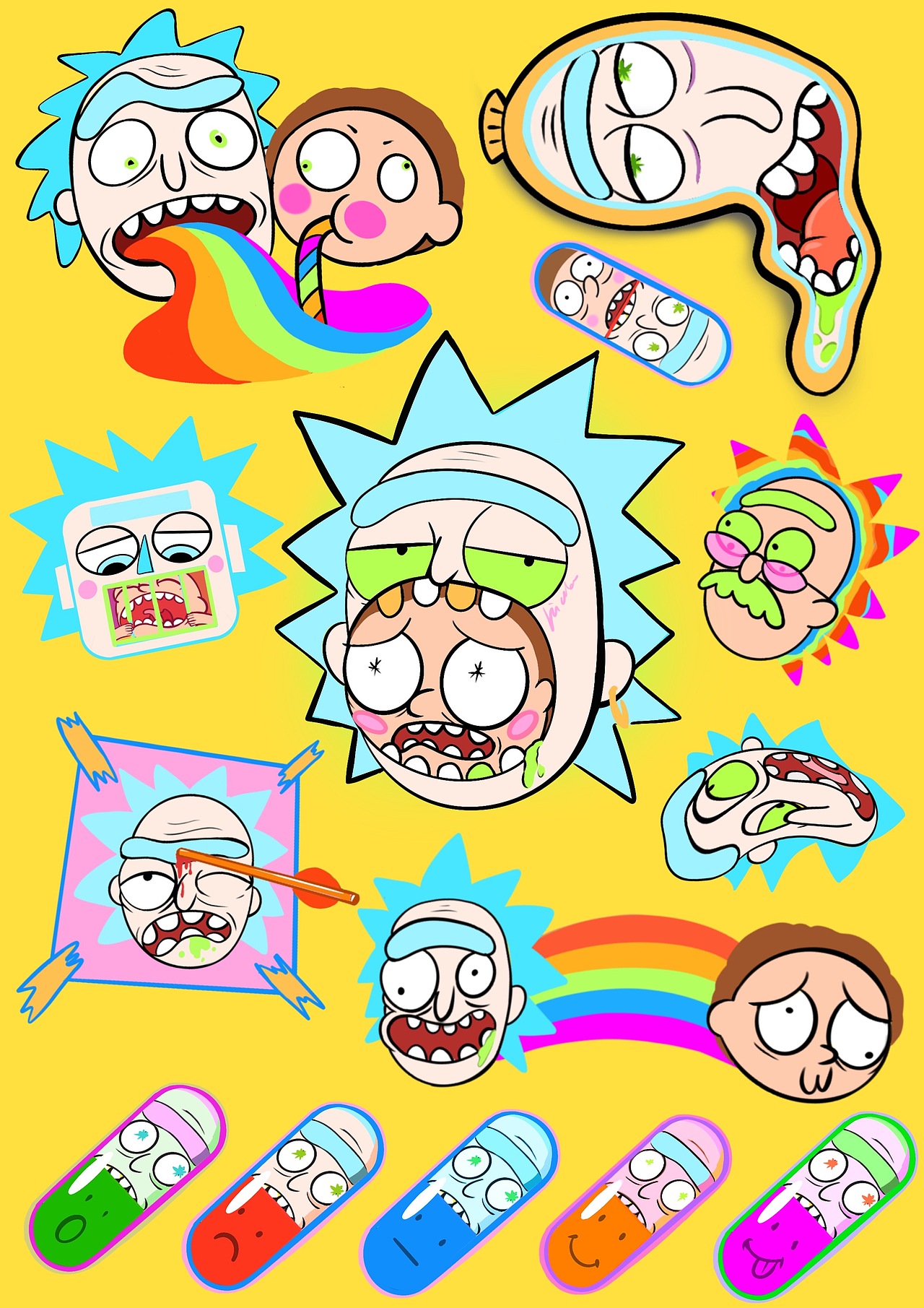 瑞克和莫蒂/Rick and Morty（图ZMjUwMDYxNDQ4） - 其他 - 站酷设计师痘痘周原创素材 - 站酷ZCOOL