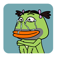 大嘴青蛙表情包图片