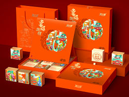 江西滕王阁月饼礼盒包装设计