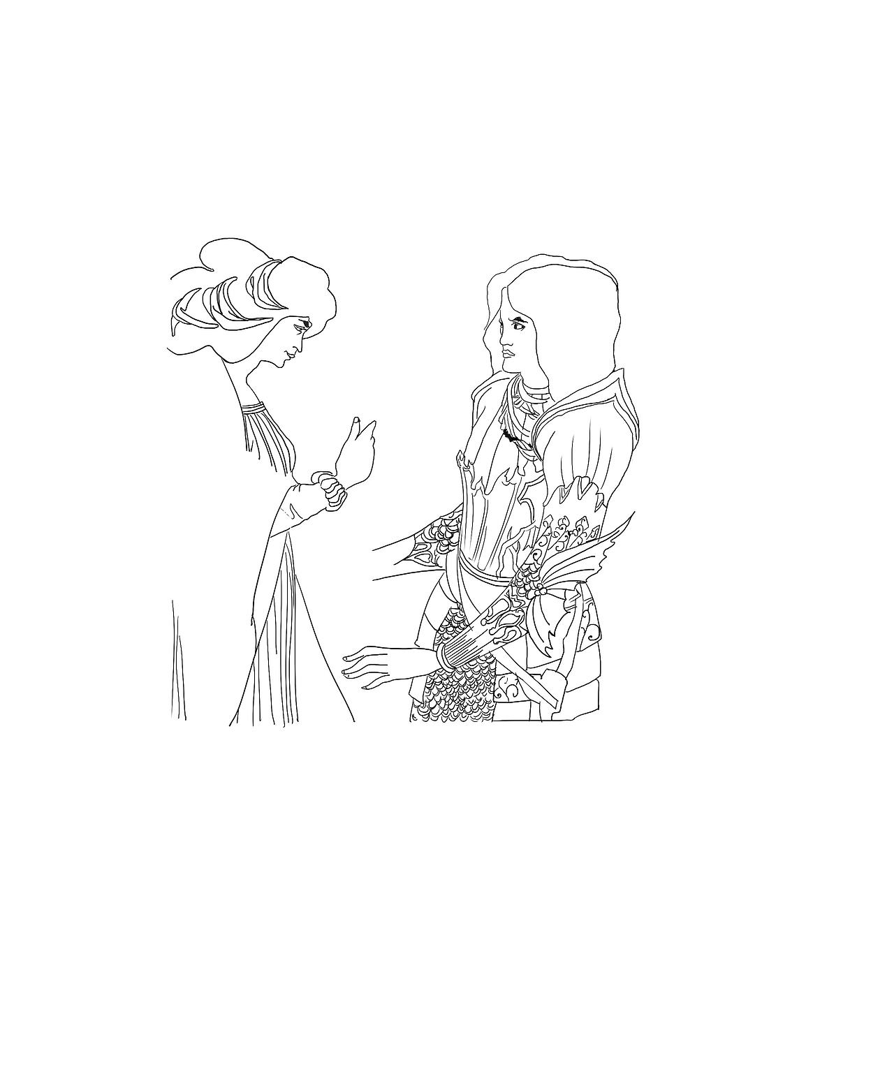 临摹作品-《莎乐美》插图 比亚兹莱大师作品