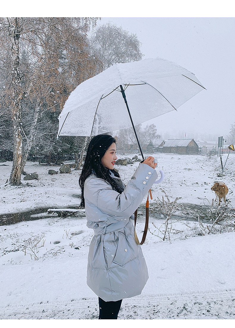 秋冬女装雪国羽绒服棉衣详情页