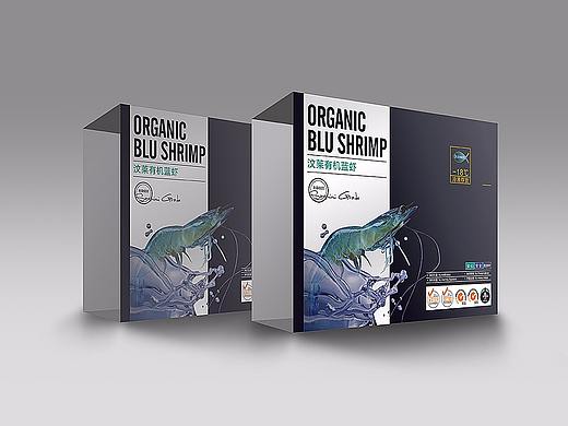 有机蓝虾包装盒、包装套盒