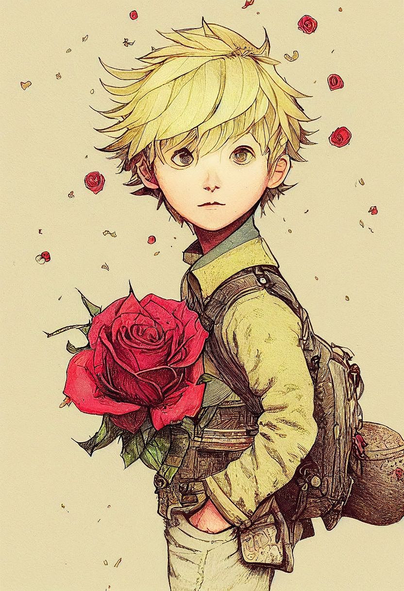 小王子和他的玫瑰花_晚安小树-站酷zcool