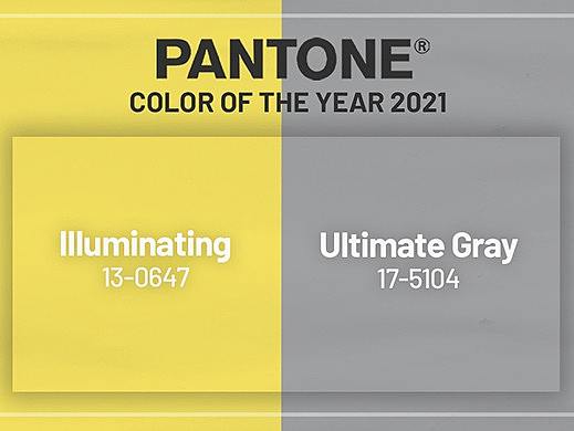 【海平面】Pantone（潘通）2021年流行色——「极致灰」和「亮丽黄」