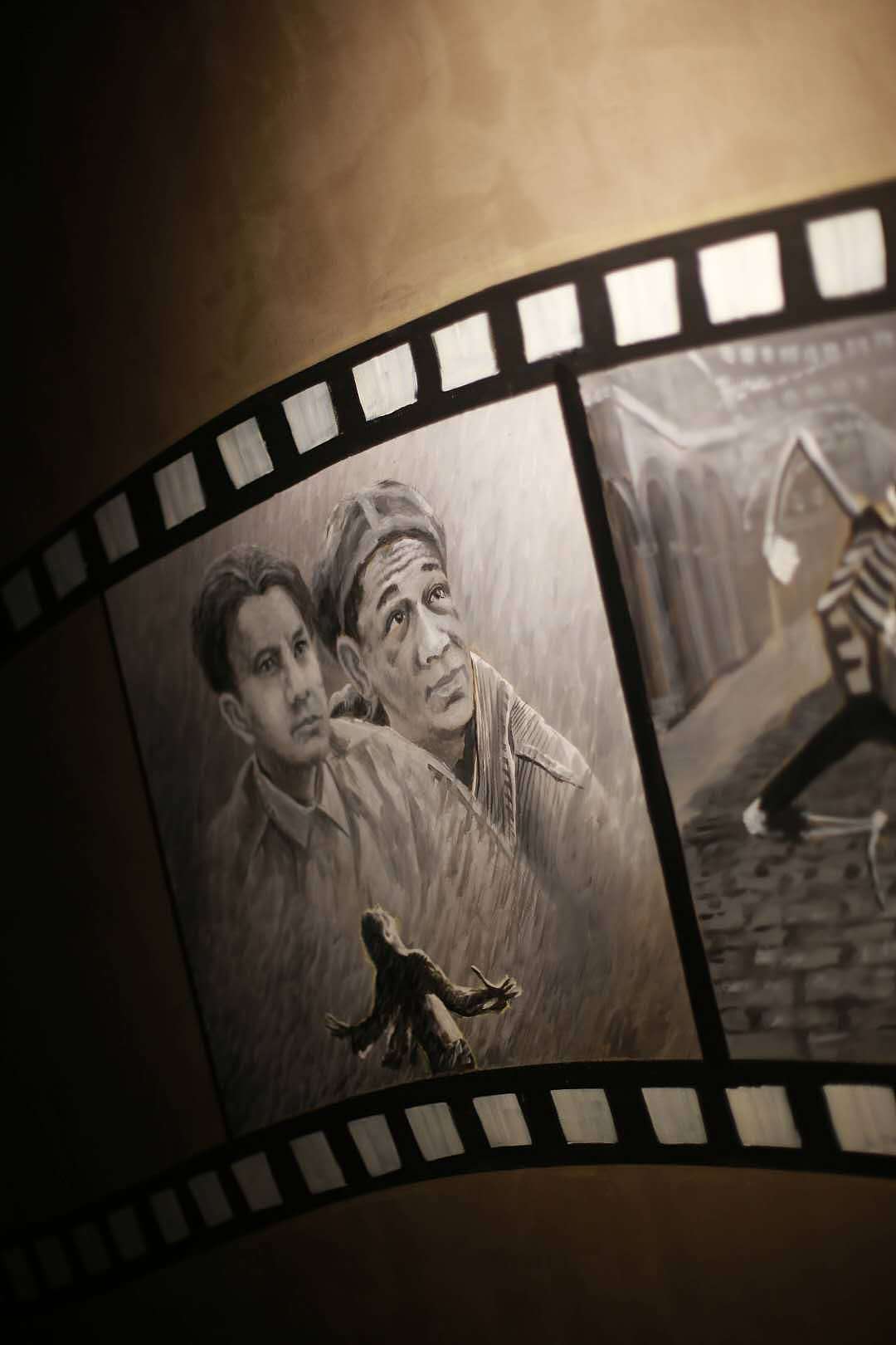 电影主题客房走廊墙绘方案