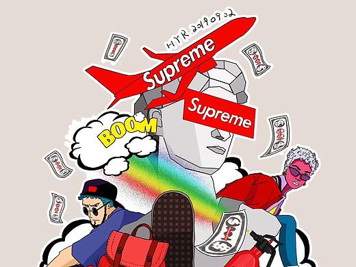 涂鸦supreme