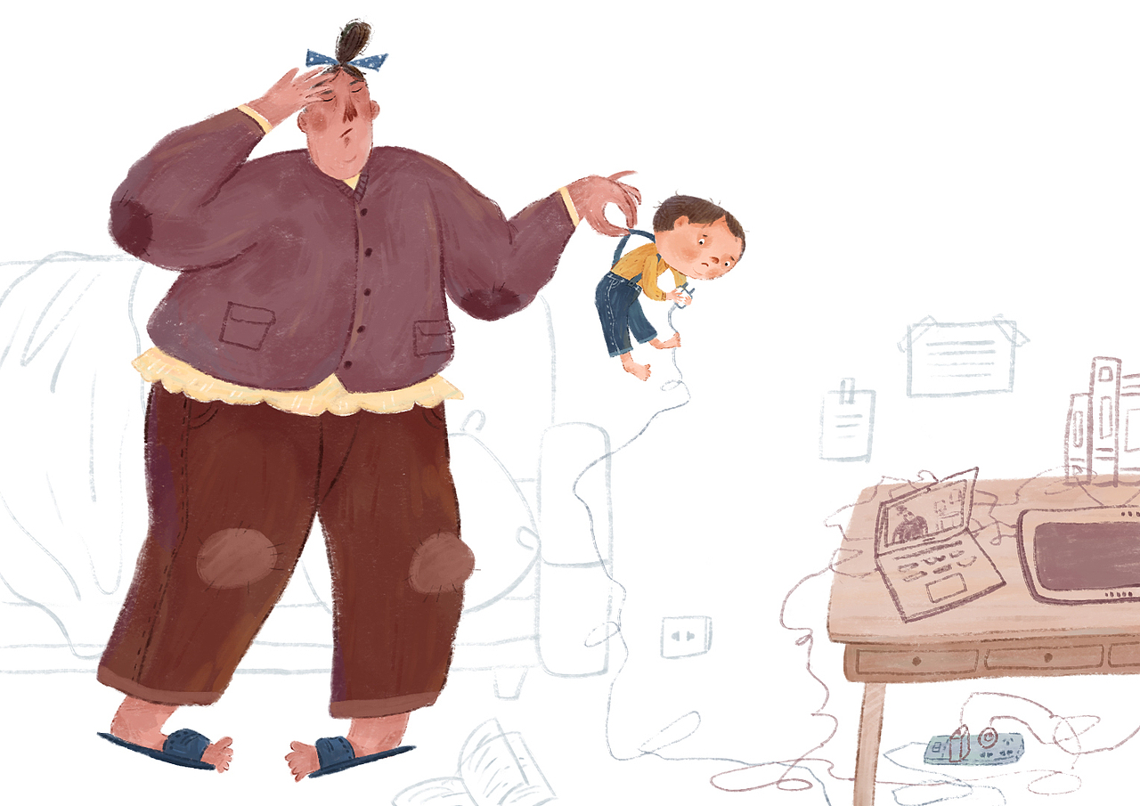 捣蛋技能升级（图ZMjU1MDE4NDUy） - 儿童插画 - 站酷设计师一颗豌豆蓝原创素材 - 站酷ZCOOL