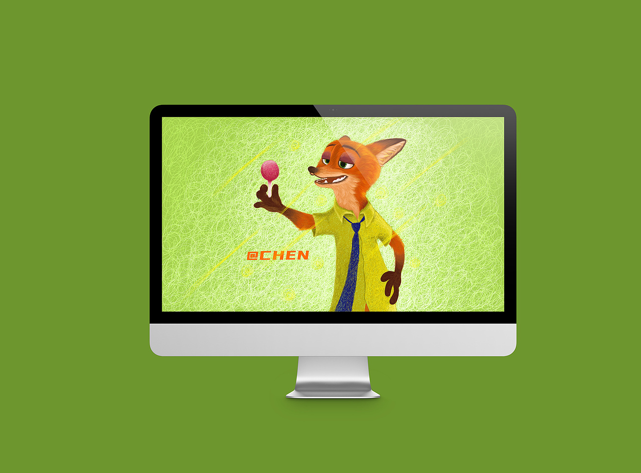 线圈插画《疯狂动物城——尼克》