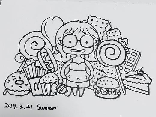 日常涂鸦（个人主页-ZMzQ2ODIwNzY=） - 绘本 - 站酷设计师眼镜女孩summer原创素材 - 站酷ZCOOL
