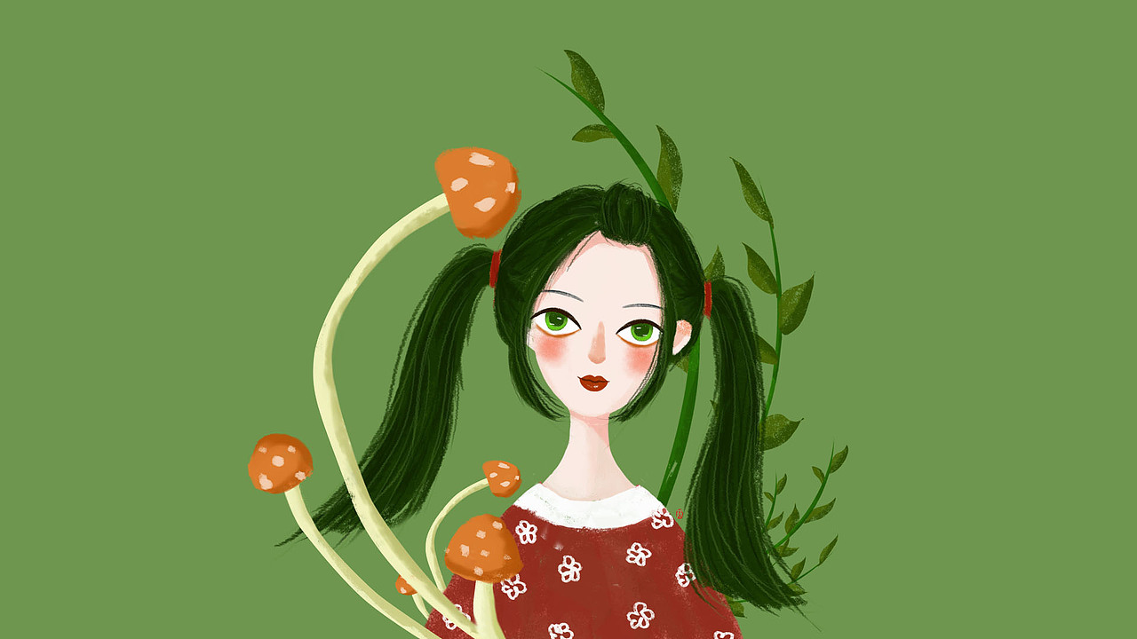 小清新女孩电脑壁纸