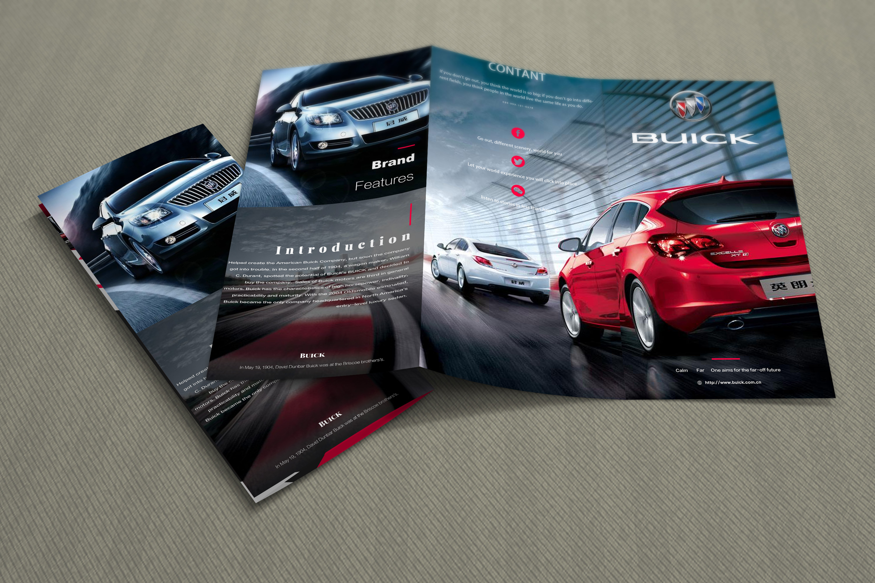 汽车三折页dm单 buick别克汽车企业三折页宣传册