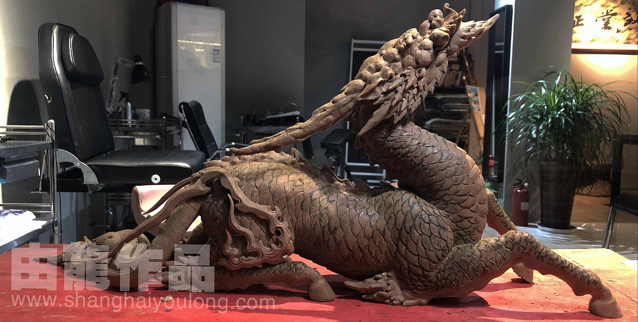 由龙款铜雕麒麟制作流程揭秘（图ZMjgwMzY5NTky） - 工艺品设计 - 站酷设计师上海由龍工作室原创素材 - 站酷ZCOOL