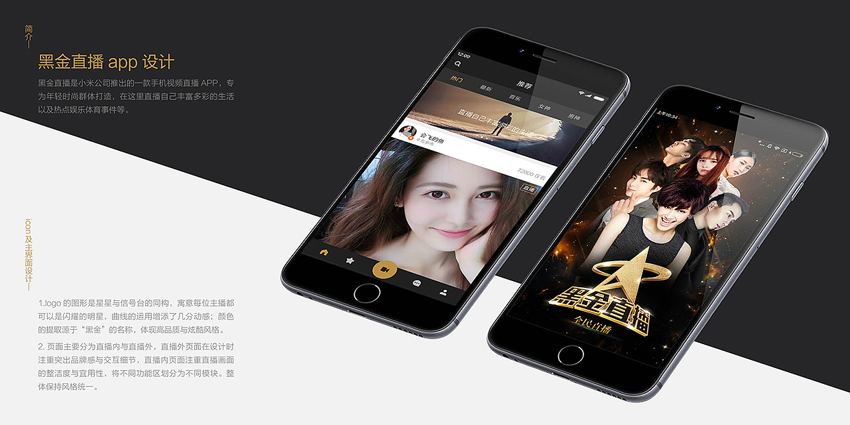 黑金直播APP（图ZNTMwMzk0NjA=） - APP界面 - 站酷设计师VVdesign原创素材 - 站酷ZCOOL