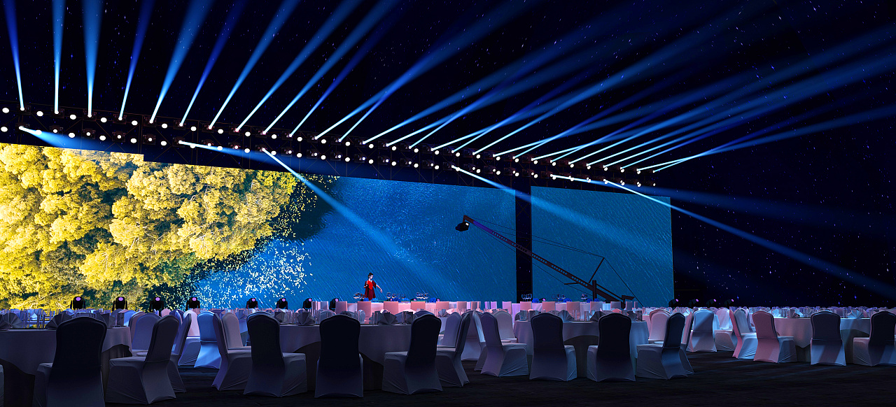 舞美系列,晚宴. 落地项目,地点在山上,现场效果很棒.